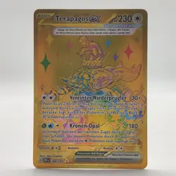 Pokemon TCG Karte - Terapagos EX Deutsch 180/131 Prismatische Entwicklungen Gold - Image 1
