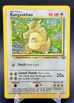 MP-/HP+ Kangaskhan Pokemon Card | Vintage Holo Rare | 1998 WoTC Jungle Set 5/64 - Image 3