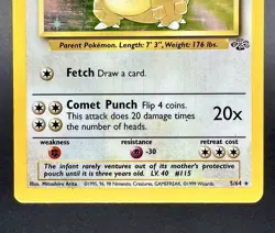 MP-/HP+ Kangaskhan Pokemon Card | Vintage Holo Rare | 1998 WoTC Jungle Set 5/64 - Image 5