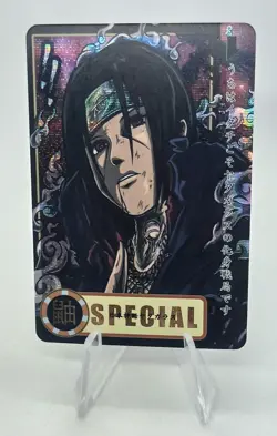 NARUTO SASUKE UCHIWA CARTE CARD PRISM FOIL HOLO FLASH MANGA ANIME SPECIAL NEW - Image 1