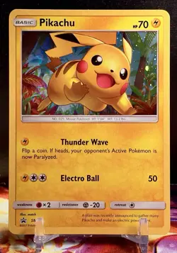 NM Cosmos Holo Pikachu Pokemon Card | Black Star Promo | S&M Promos SM76 | BLEED - Image 1