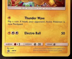 NM Cosmos Holo Pikachu Pokemon Card | Black Star Promo | S&M Promos SM76 | BLEED - Image 4