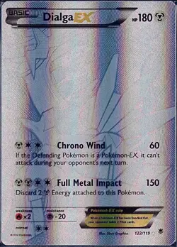 NM Full Art Dialga EX Pokemon Card | Secret Rare | XY Phantom Forces 122/119 - Image 1