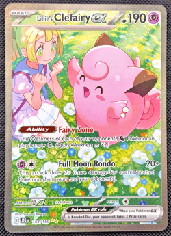 Lillie's Clefairy EX 184/159 SV09 Journey Together SIR Pokemon TCG Card NM+ - Image 1