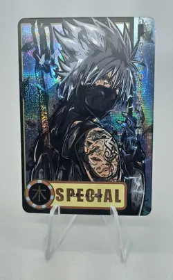 NARUTO UZUMAKI KAKASHI CARTE CARD PRISM FOIL HOLO FLASH MANGA ANIME SPECIAL NEW - Image 1