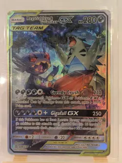 Custom Fan Art Mega Sableye & Tyrannitar GX High Quality Custom Card Tag Team - Image 3