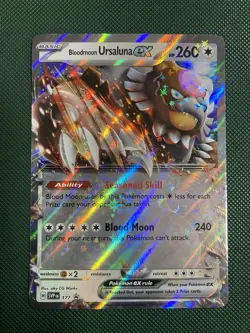 Bloodmoon Ursaluna ex SVP 177 Black Star Promo - Pokemon TCG Card - Image 1