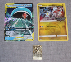 Pokemon Jumbo Reshiram Zekrom Kyurem & Magikarp & Wailord Card Gold BK Charizard - Image 1