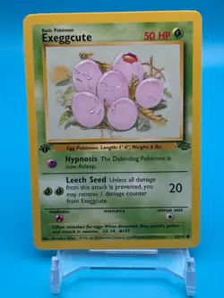 Exeggcute 1st Edition Pokemon Card Jungle Set #52 Vintage Near Mint TCG - Image 1