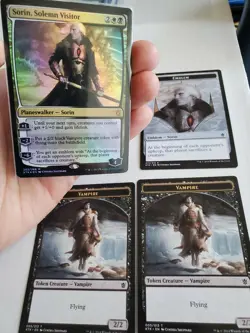 Sorin, Solemn Visitor M/NM *FOIL* with 2 Tokens and emblem - Image 1