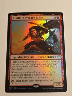 Brallin, Skyshark Rider FOIL X1 C20 MTG Commander 2020 - Image 1