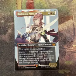 Lightning, Army of One (Borderless) - Final Fantasy - Magic MTG NM - Image 1