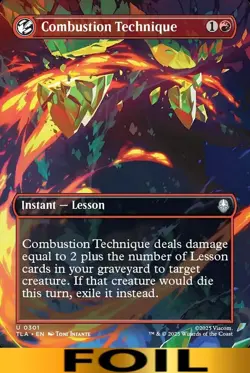 1x - Combustion Technique - FOIL BORDERLESS - Avatar: The Last Airbender MTG - Image 1
