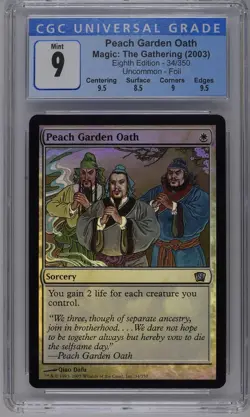 PEACH GARDEN OATH 8th Edition Foil U CGC 9 MTG [Nostalgium] - Image 1