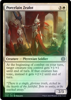 Porcelain Zealot 030/271 Phyrexia: Phyrexia: All Will Be One Foil MTG Uncommon - Image 1