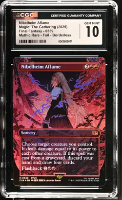 NIBELHEIM AFLAME Final Fantasy Borderless Foil Mythic CGC 10 MTG [Nostalgium] - Image 1