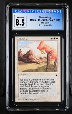 CLEANSING The Dark Rare Reserved List CGC 8.5 MTG [Nostalgium] - Image 1