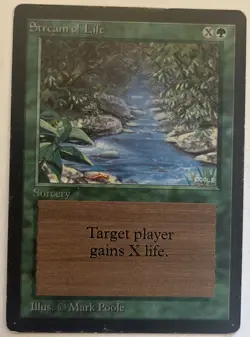 Magic The Gathering: Beta?Stream of Life MTG Beta, NM? English - Image 1