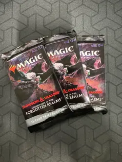 3 MTG Adventures in the Forgotten Realms DRAFT Booster Packs AFR - Image 1