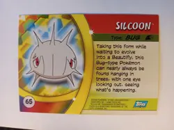 Pokemon Silcoon #65 Topps Advanced Challenge Free Shipping!! - Image 2