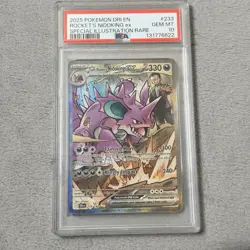 2025 Pokemon Team Rocket's Nidoking ex Special Illustration Rare 233/182 PSA 10 - Image 1