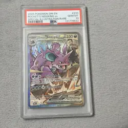 2025 Pokemon Team Rocket's Nidoking ex Special Illustration Rare 233/182 PSA 10 - Image 3