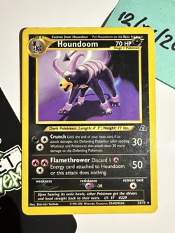 Houndoom 23/75, Neo Discovery, Pokemon TCG, Unlimited 2001, WOTC, Vintage, LP/NM - Image 2