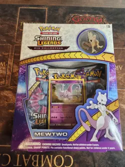 Pokemon TCG Shining Legends Mewtwo Pin Collection New Factory Sealed - Image 1