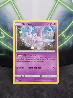 Pokemon Mewtwo SM77 Black Star Promo NM - Image 1