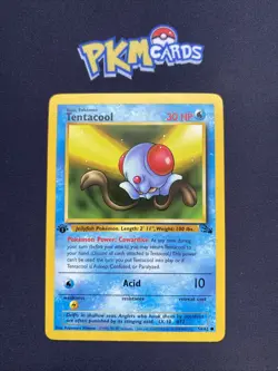 Pokemon TCG Tentacool Fossil 56/62 1st Edition Regular LP. - Image 1