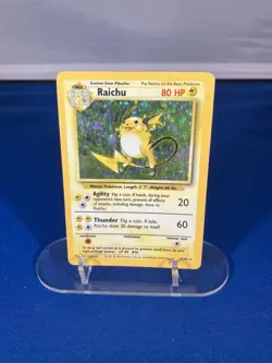 Raichu 014/102 Base Set Holo Pokemon TCG Collectible Vintage Rare Collectible LP - Image 1