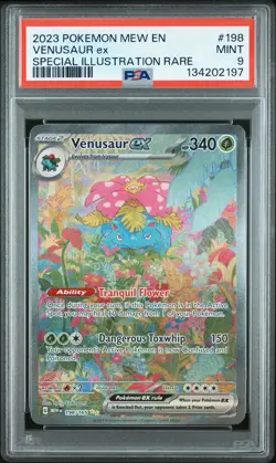 2023 Pokemon Mew EN-151 Special Illustration Rare #198 Venusaur Ex PSA 9 MINT - Image 1