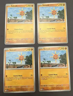 4x Solrock 075/132 - Mega Evolutions - Pokemon TCG - NM Playset - Image 1