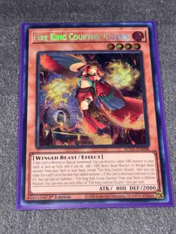 *** FIRE KING COURTIER ULCANIX *** 1ST EDITION SECRET RARE ROTA-EN098 NM YUGIOH - Image 1