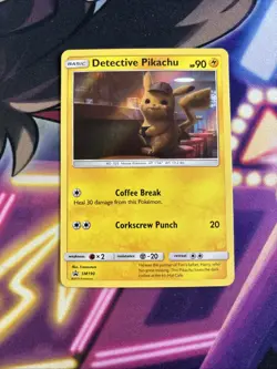 Detective Pikachu - SM190 - Pokemon Sun & Moon Promo Holo Rare Movie Card LP - Image 1