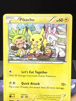 Pokemon Card Pikachu XY95 XY Generations Holo Black Star Promo Played - Image 2