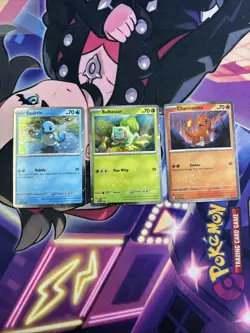Bulbasaur Charmander Squirtle Pokemon Cards Cosmos Promo Set 046 047 048 NM 151 - Image 1