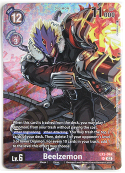 Beelzemon EX2-044 SR Promo Foil NEW Digimon Card Game "Premium Binder" - Image 1