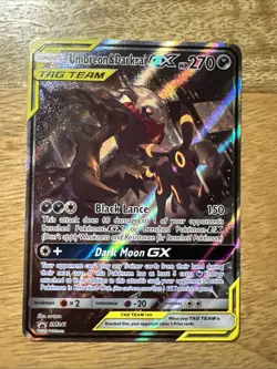 2020 Holo Pokemon TCG Black Star Promo Card Umbreon & Darkrai GX SM241 - Image 1