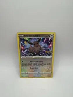 Radiant Eevee SWSH230 Pokemon GO Holo Black Star Promo Pokemon Card, NM - Image 1