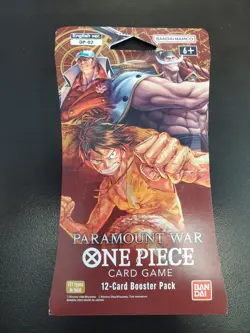 One Piece TCG PARAMOUNT WAR English (OP-02) Sleeved Booster Pack Sealed 12-Cards - Image 1