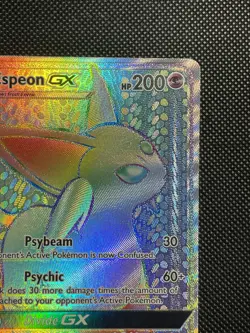 2017 Pokemon Sun & Moon Base Espeon GX Rainbow Rare Card 152/149 nm - Image 2