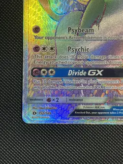 2017 Pokemon Sun & Moon Base Espeon GX Rainbow Rare Card 152/149 nm - Image 4