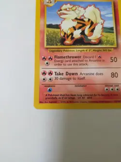 Arcanine 23/102 Base Set Pokemon Card TCG WOTC NM - Image 4