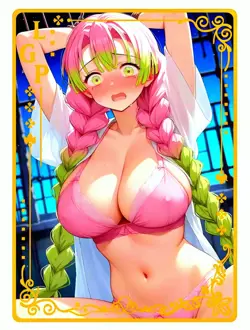 Waifu Anime Cards TCG | Mitsuri Kanroji Demon Slayer [ METAL CARD ] Sexy Hentai - Image 2