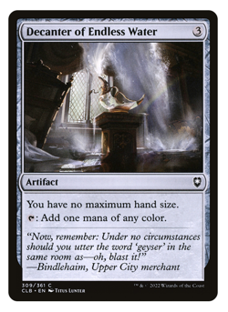 MTG - 1 x Decanter of Endless water - Artifact - Baldur's Gate (CLB) - M/NM - Image 1