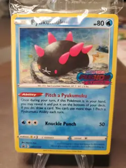 Pokemon TCG - Fusion Strike SEALED Pyukumuku Pre release Promo SWSH169 Box Fresh - Image 1