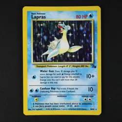 Lapras 10/62 Fossil Set Holo Rare Pokemon WOTC NM - Image 1