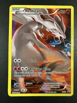 2015 Pokemon Reshiram Full Art Promo XY74 Black Star Promo Holo LP - Image 2
