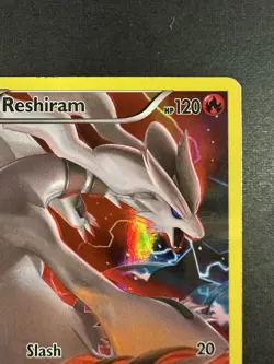 2015 Pokemon Reshiram Full Art Promo XY74 Black Star Promo Holo LP - Image 4
